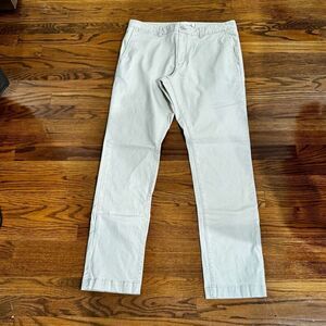 The Normal Brand Stretch Chinos. Light tan. Size 34.